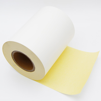 낮은 온도 사용 펠룸 종이 소재로 코팅 된 열 전달 종이 접착제 노란색 유리 래인어 AF2533H
