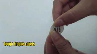 깨지기 쉬운 종이 라벨 소재